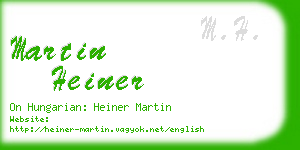 martin heiner business card